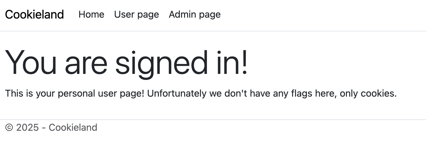 User page